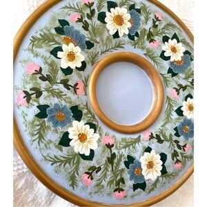 PRICE IS FIRM Hand Painted Candle Holder